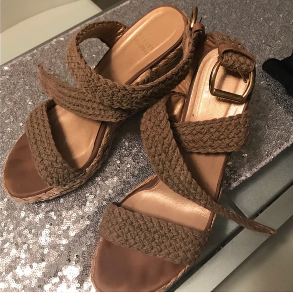 Stuart Weitzman Braided Wedge Sandal